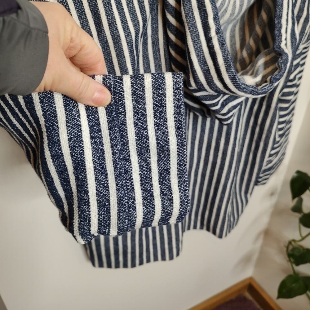 J.Crew Striped Baja Hoodie in Navy/White Size Medium - Picture 5 of 12